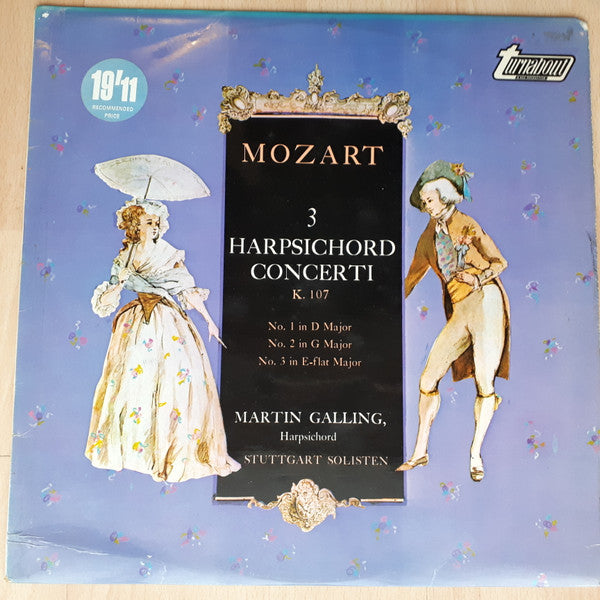 Wolfgang Amadeus Mozart, Martin Galling, Stuttgarter Solisten : 3 Harpsichord Concerti K. 107 (LP)