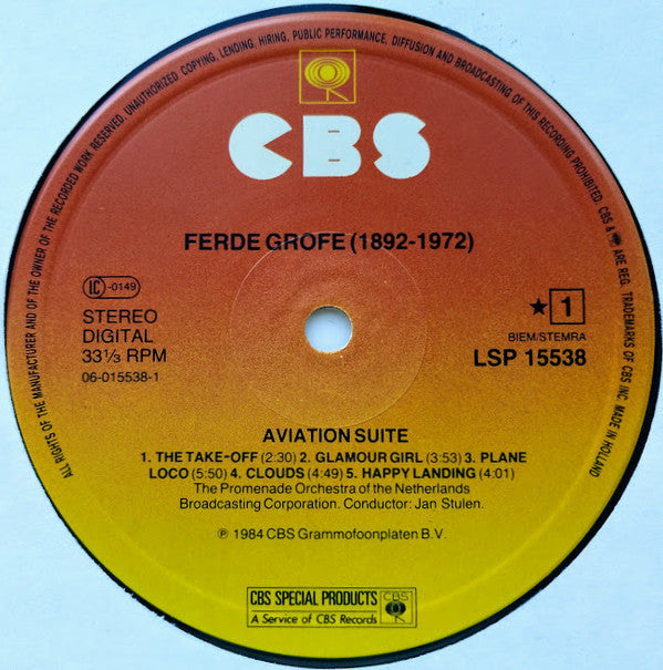 Ferde Grofé - Promenade Orkest, Jan Stulen : Aviation Suite • Hudson River Suite • Mississippi Suite (LP, Album)