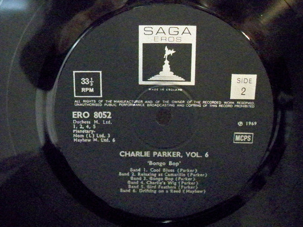 Charlie Parker : Volume 6: Bongo Bop (LP, Comp)