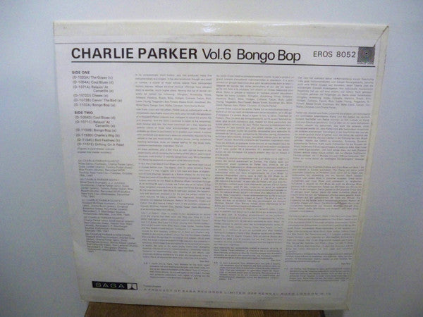 Charlie Parker : Volume 6: Bongo Bop (LP, Comp)