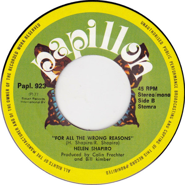 Helen Shapiro : Can't Break The Habit (7", Single)