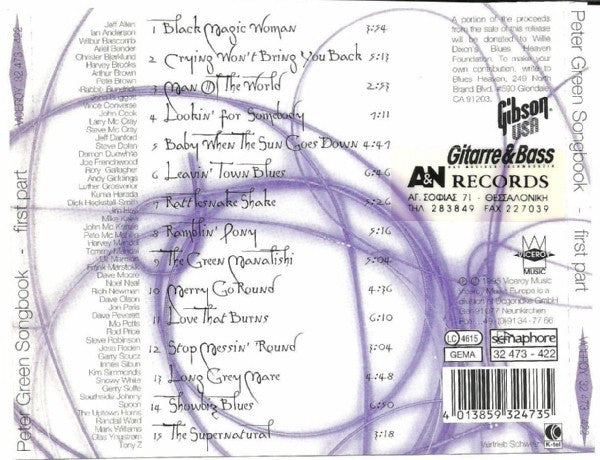 Various : Peter Green Songbook (A Tribute To His Work In Two Volumes) - First  Part (CD, Album)