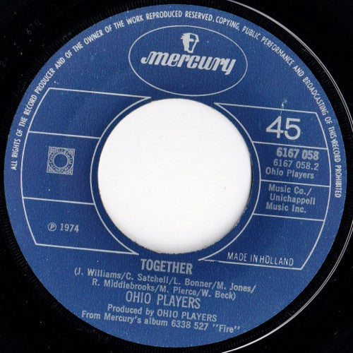 Ohio Players : Fire / Together (7", Single)