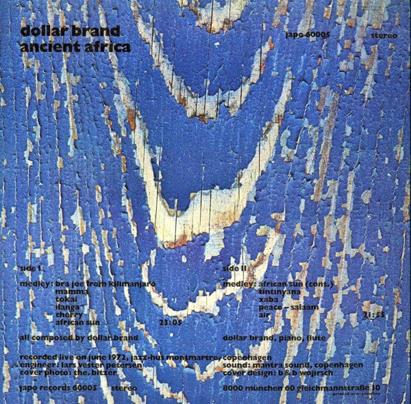 Dollar Brand : Ancient Africa (LP, Album, RE)
