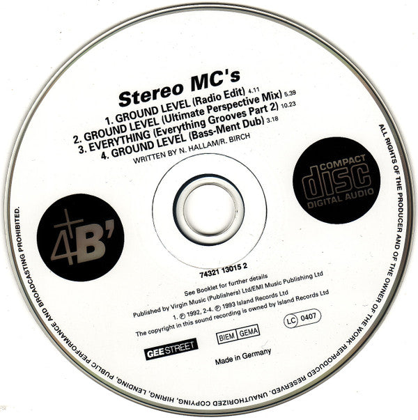 Stereo MC's : Ground Level (CD, Maxi)