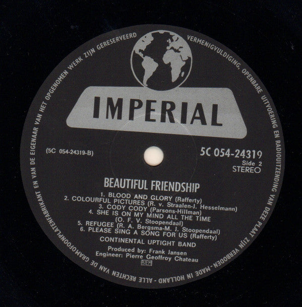 The Continental Uptight Band : Beautiful Friendship (LP, Album)