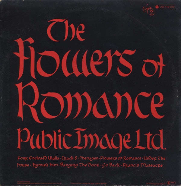 Public Image Ltd.* : The Flowers Of Romance (LP, Album)