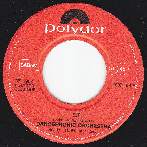 Dancephonic Orchestra : Theme From "E.T." The Extra Terrestrial (7", Single)
