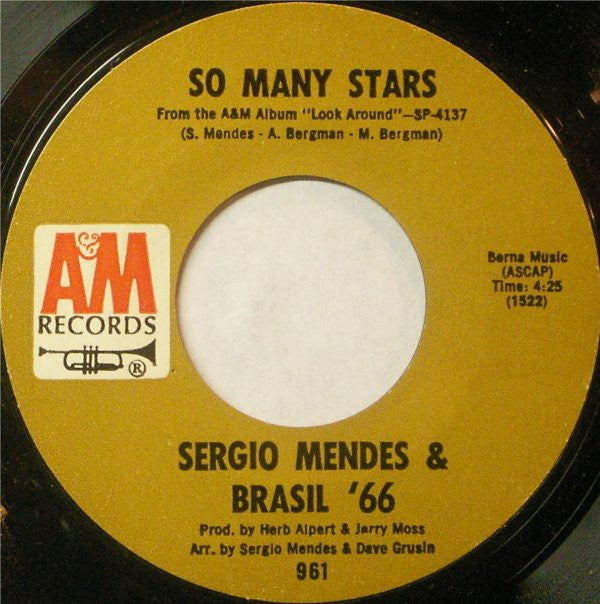 Sérgio Mendes & Brasil '66 : The Fool On The Hill / So Many Stars (7", Single, Styrene, Mon)