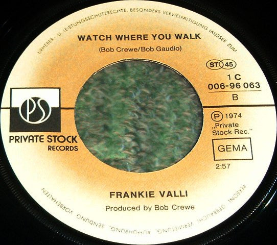 Frankie Valli : My Eyes Adored You (7", Single)