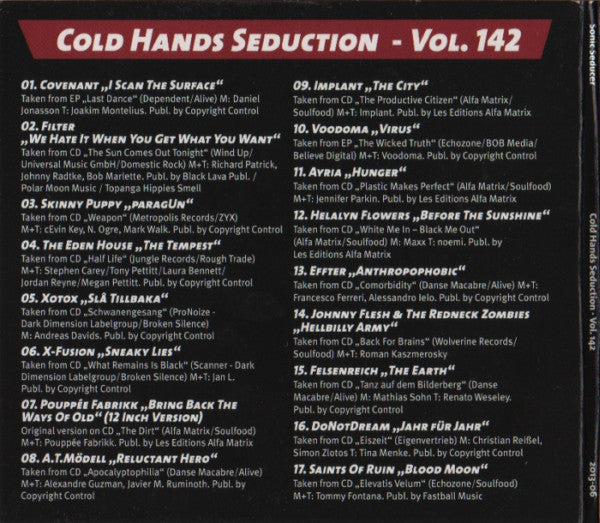 Various : Sonic Seducer Cold Hands Seduction - Vol. 142 (CD, Comp, Smplr)