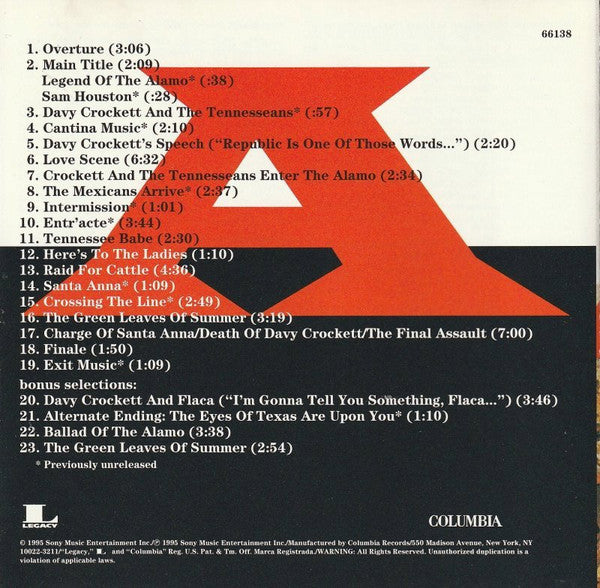 Dimitri Tiomkin : The Alamo (In Todd-AO) (CD, Album)