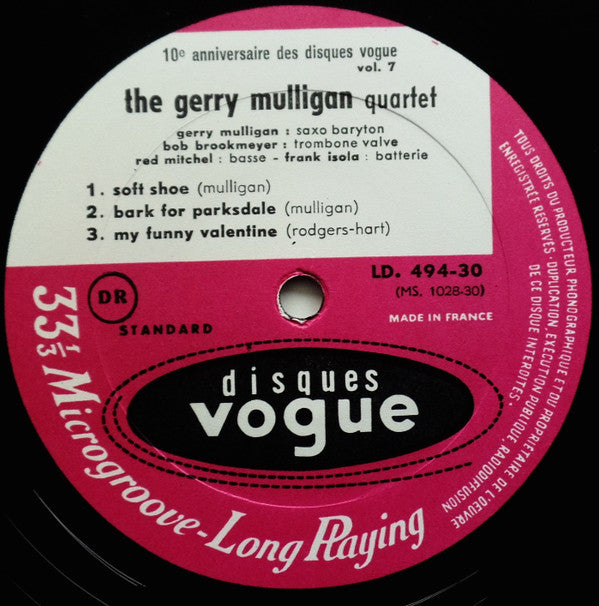 Gerry Mulligan Quartet : Inedit (LP)