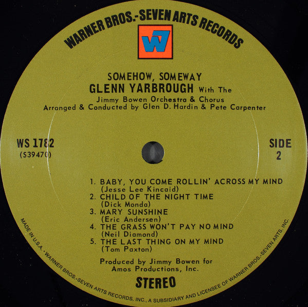 Glenn Yarbrough : Somehow, Someway (LP, Album)