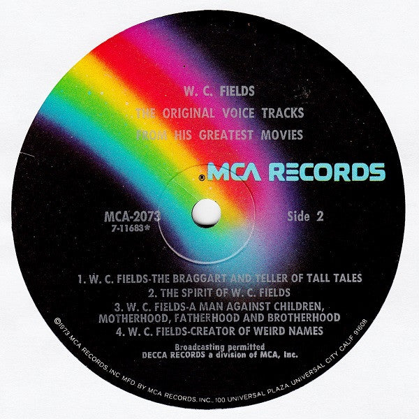 W.C. Fields : The Original Voice Tracks From His Greatest Movies (LP)