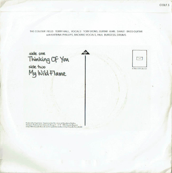 The Colour Field* : Thinking Of You (7", Single, Sil)