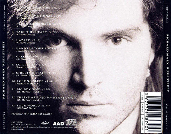 Richard Marx : Rush Street (CD, Album)