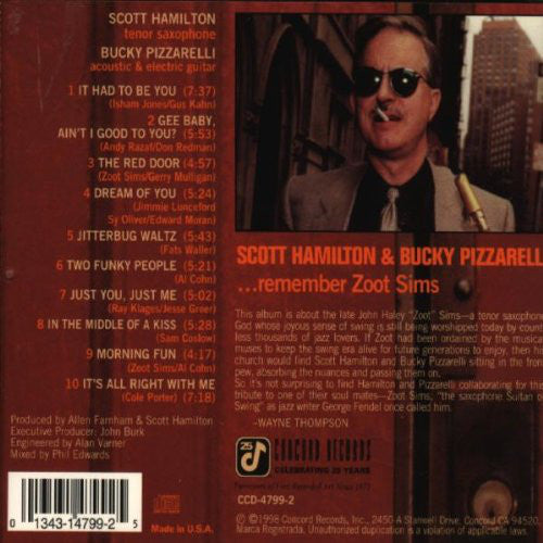 Scott Hamilton & Bucky Pizzarelli : The Red Door (CD, Album)