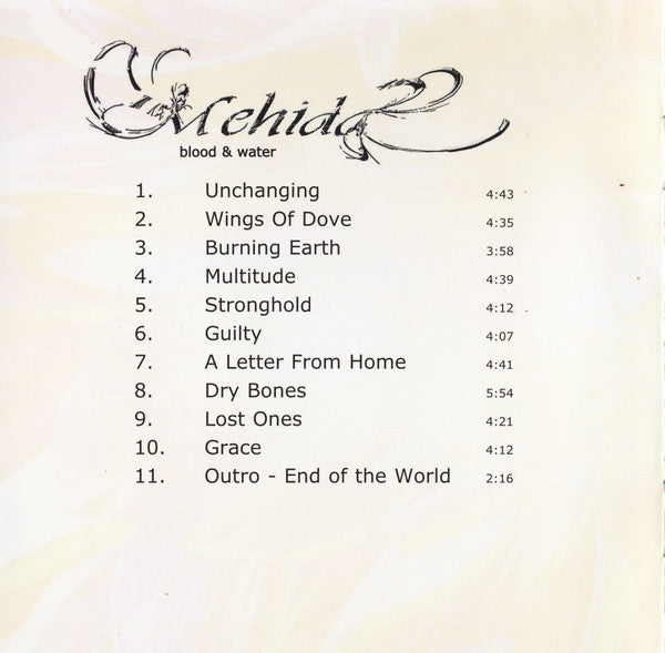 Mehida : Blood & Water (CD, Album)