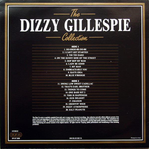 Dizzy Gillespie : The Dizzy Gillespie Collection - 20 Golden Greats (LP, Comp)