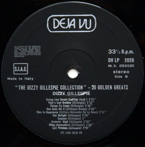 Dizzy Gillespie : The Dizzy Gillespie Collection - 20 Golden Greats (LP, Comp)