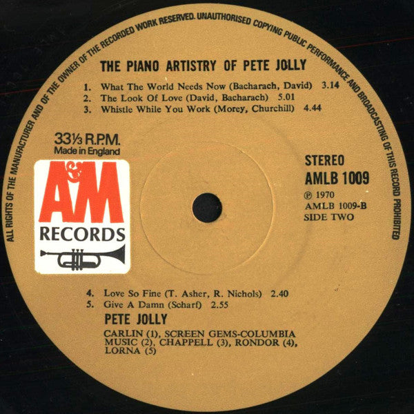 Pete Jolly : Serenata  (LP, Comp)