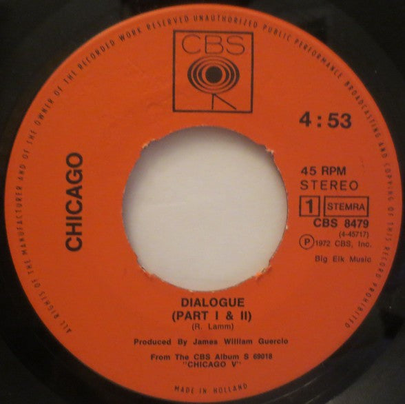 Chicago (2) : Dialogue (Part 1 & 2) (7", Single)