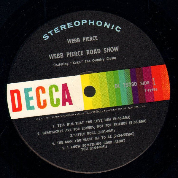 Webb Pierce : Road Show (LP, Album)