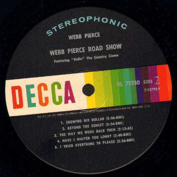 Webb Pierce : Road Show (LP, Album)