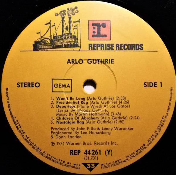 Arlo Guthrie : Arlo Guthrie (LP, Album)