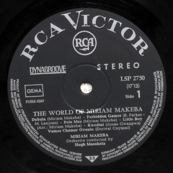 Miriam Makeba : The World Of Miriam Makeba (LP, Album, Dyn)