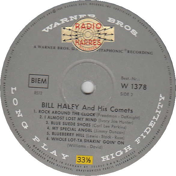 Bill Haley And His Comets : Bill Haley And His Comets (LP, Album, Mono, RE)