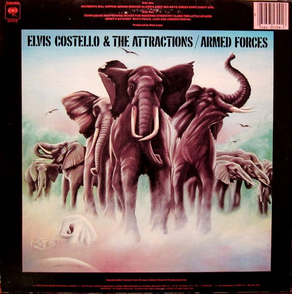 Elvis Costello & The Attractions : Armed Forces (LP, Album, San + 7", EP, Ltd, San)
