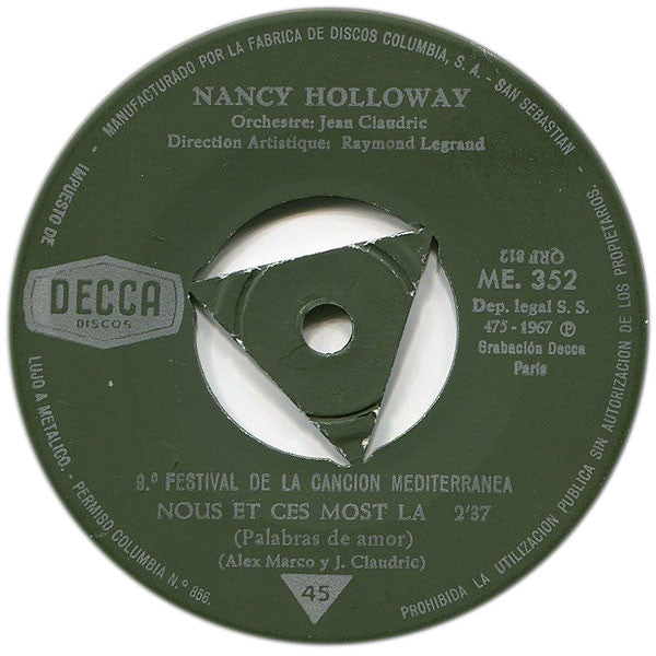 Nancy Holloway : Nous Et Ces Mots La  (7", Single, Tri)