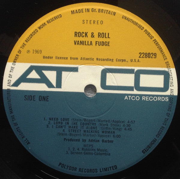 Vanilla Fudge : Rock & Roll (LP, Album)