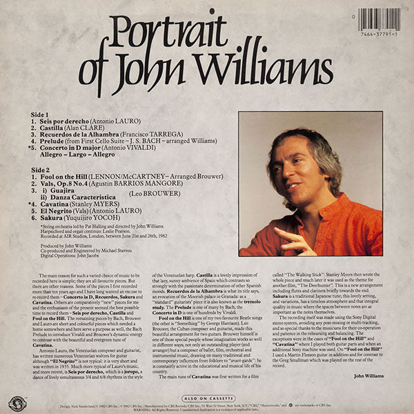 John Williams (7) : Portrait Of John Williams (LP, Album)