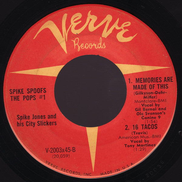 Spike Jones And His City Slickers : Spike Spoofs The Pops #1 (7")