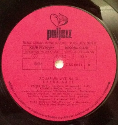 Extra Ball : Aquarium Live No. 3 (LP, Club)