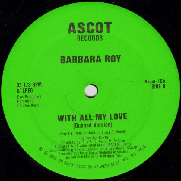 Barbara Roy : With All My Love (12")
