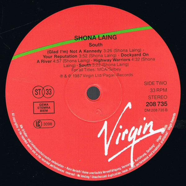 Shona Laing : South (LP, Album)