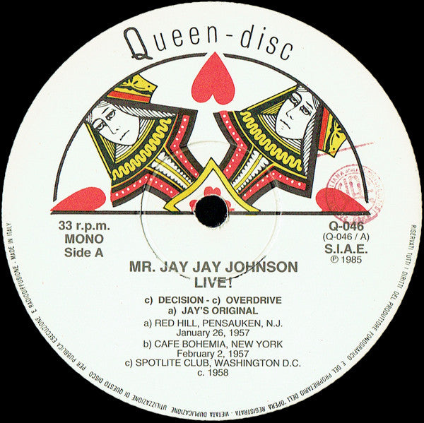 J.J. Johnson : Live! (LP, Album)