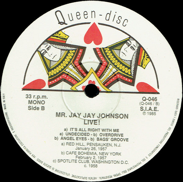 J.J. Johnson : Live! (LP, Album)