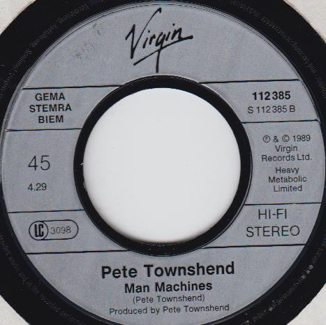 Pete Townshend : A Friend Is A Friend (7", Single)