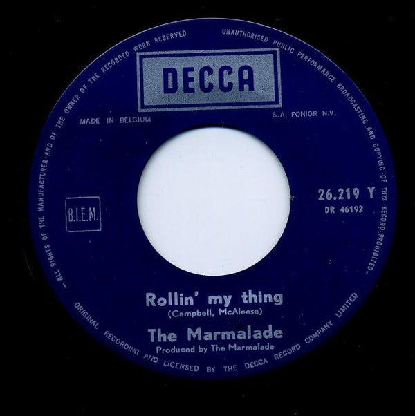 The Marmalade : Reflections Of My Life / Rollin' My Thing (7", Single)