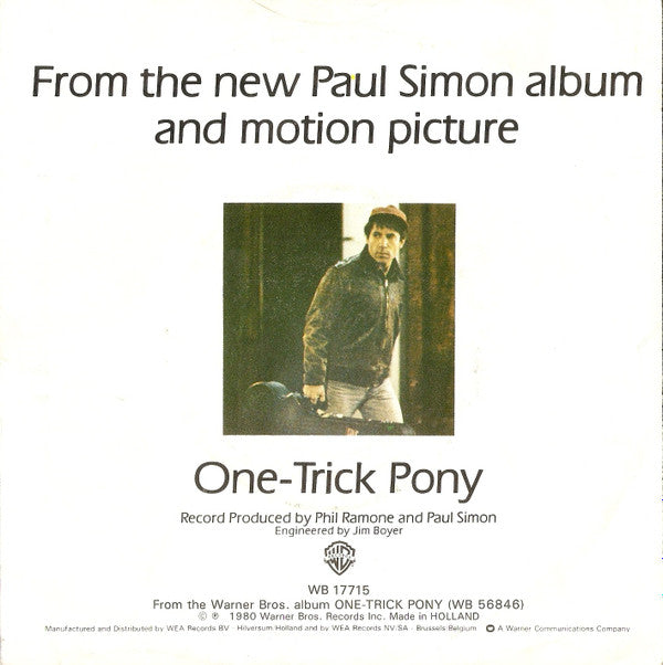 Paul Simon : One-Trick Pony (7", Single)