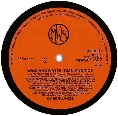 Gaberlunzie : Wind And Water Time And Tide (LP, Album)