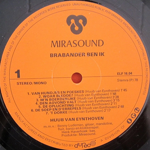 Huub van Eynthoven : Brabander Bèn Ik (LP, Album)