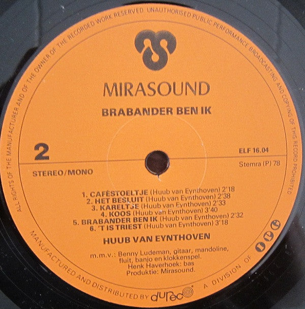 Huub van Eynthoven : Brabander Bèn Ik (LP, Album)