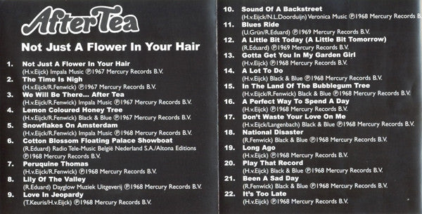 After Tea : Not Just A Flower In Your Hair (CD, Comp, RE)