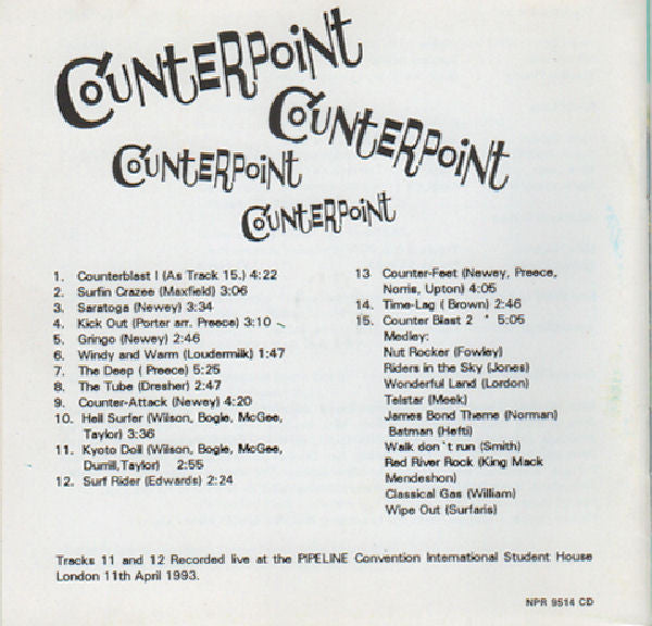 Counterpoint (3) : Now And Then An Anthology 1986-1994 (CD, Album)